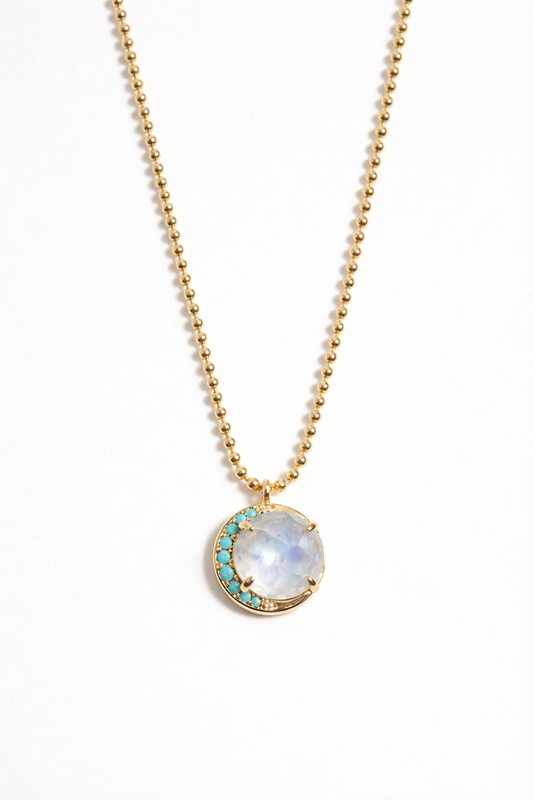 ASTRO NECKLACE- RAINBOW MOONSTONE