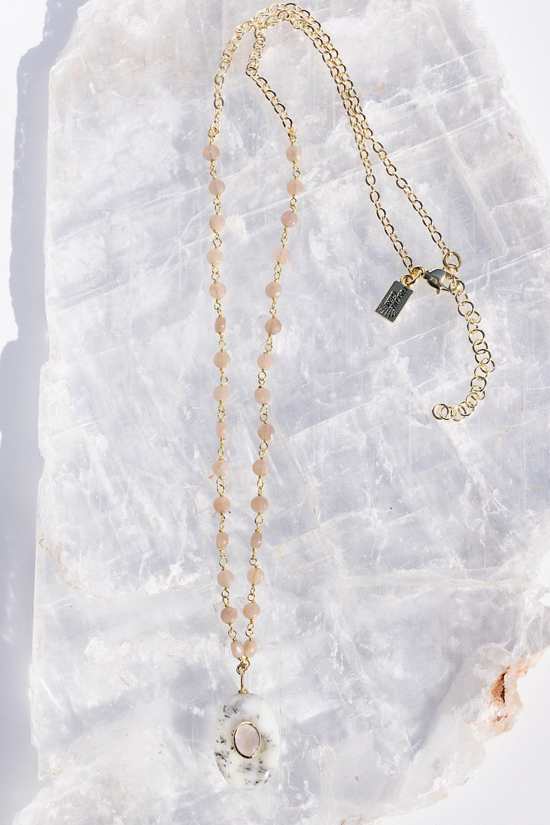 AMULET NECKLACE- DENDRITIC OPAL