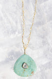 AMULET NECKLACE- GREEN TURQUOISE