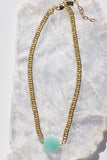 BLING GEMSTONE NECKLACE- AMAZONITE