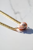 BLING PEARL NECKLACE- BLUSH