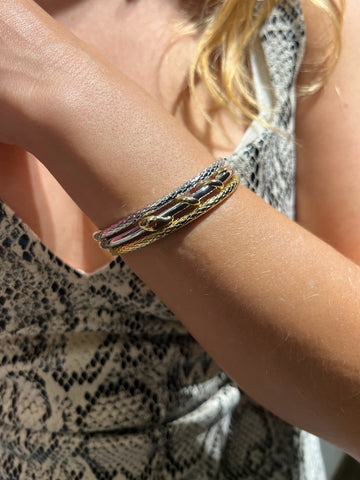 BALI BANGLE- 14K GOLD VERMEIL