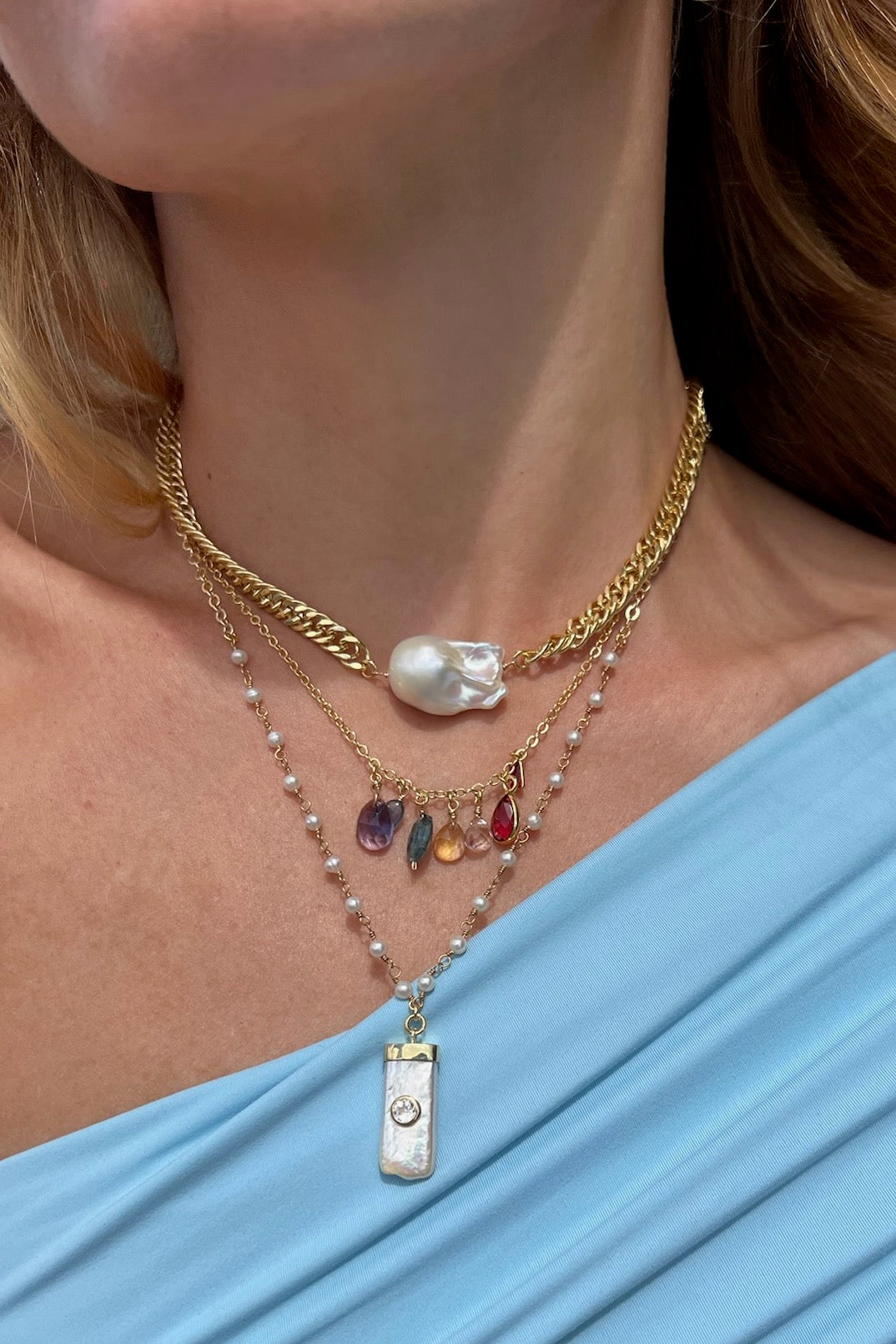 AMULET NECKLACE- PEARL