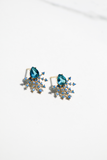 CRYSTALINE STUD EARRINGS- PARAIBA