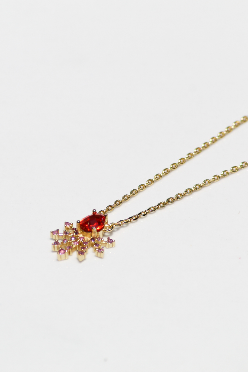 CRYSTALINE NECKLACE- FIRECRAKER ORANGE