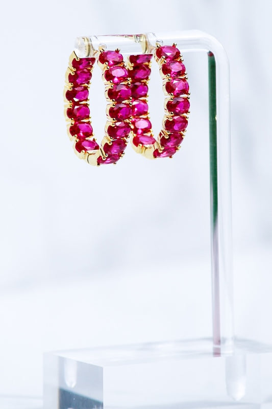 ELLIPSE HOOPS- RUBY