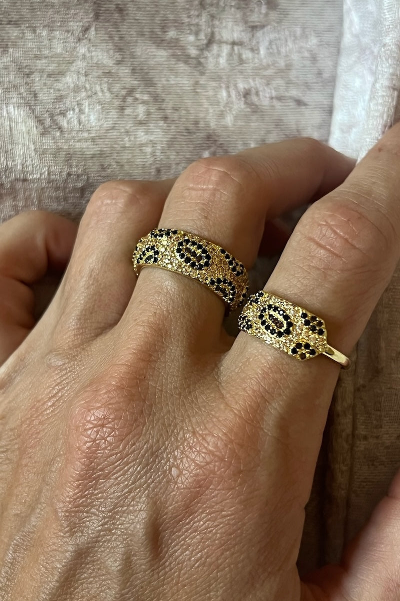 MINI BILLIONAIRE RING- LEOPARD