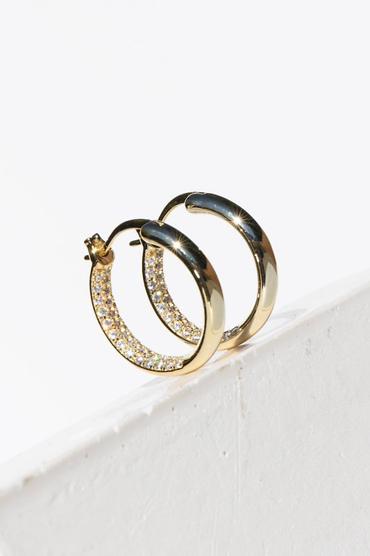 INSIDE OUT HOOPS- GOLD