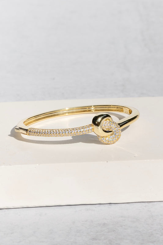LOVE KNOT BANGLE-14K GOLD VERMEIL