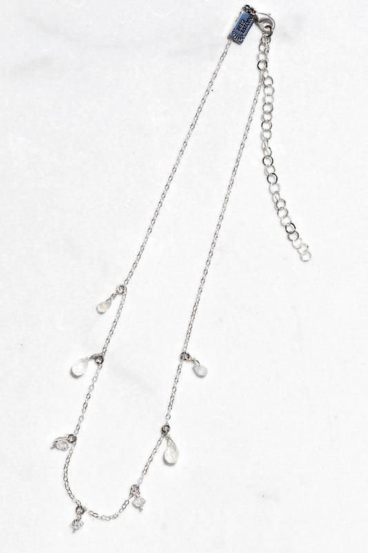 MOONDROPS SHORT NECKLACE- STERLING SILVER