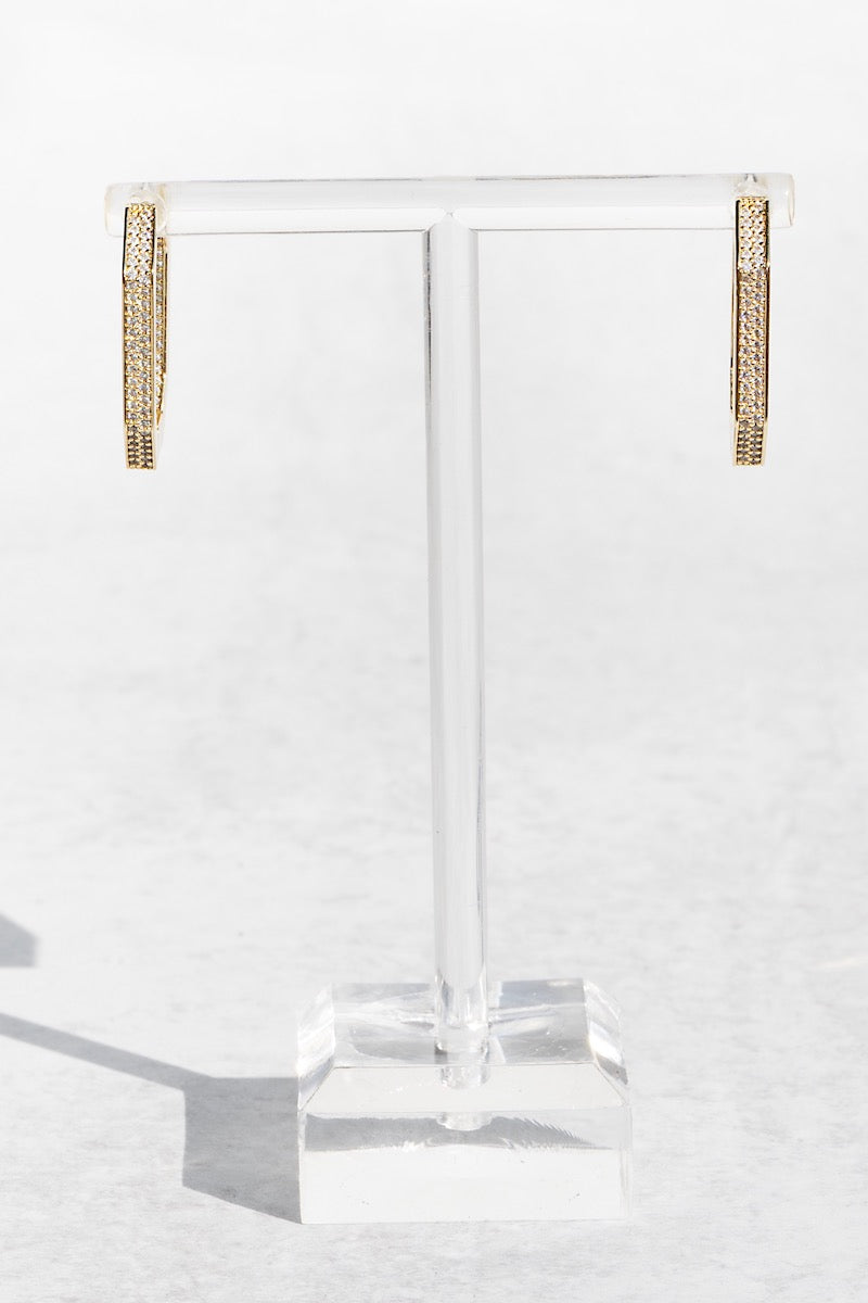 OCTAVIA HOOPS- 14K GOLD PLATE