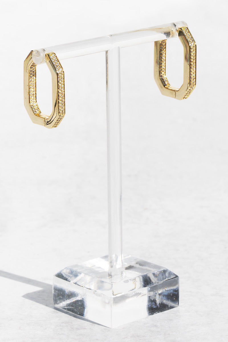 OCTAVIA HOOPS- 14K GOLD PLATE
