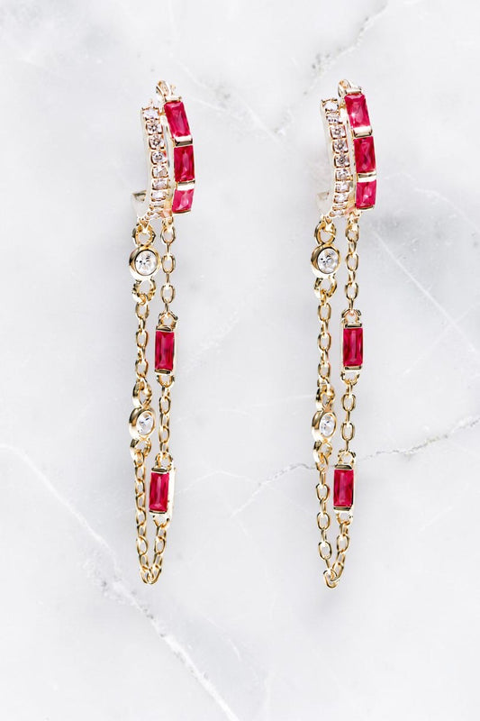 ORION EARRINGS- RUBY