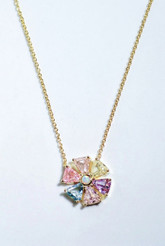 PSYCHEDELIC FLOWER NECKLACE