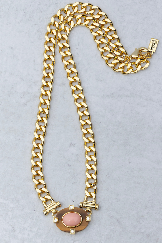 QUEENA NECKLACE- ROSEWOOD