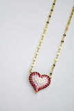 QUEEN OF HEARTS NECKLACE- PINK OMBRÉ