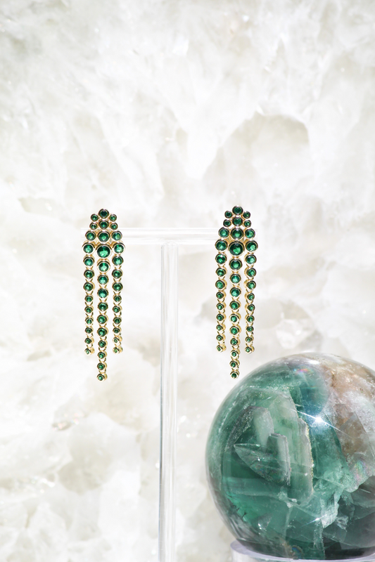 SIZZLE EARRINGS- EMERALD