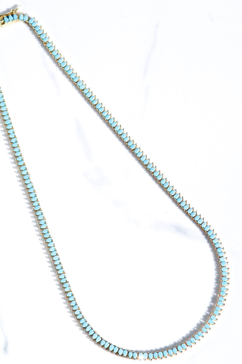 SYMPHONY TENNIS NECKLACE- TURQUOISE