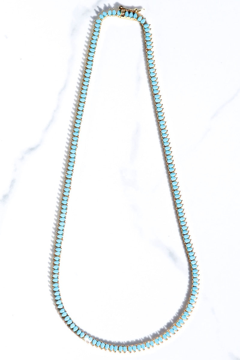 SYMPHONY TENNIS NECKLACE- TURQUOISE
