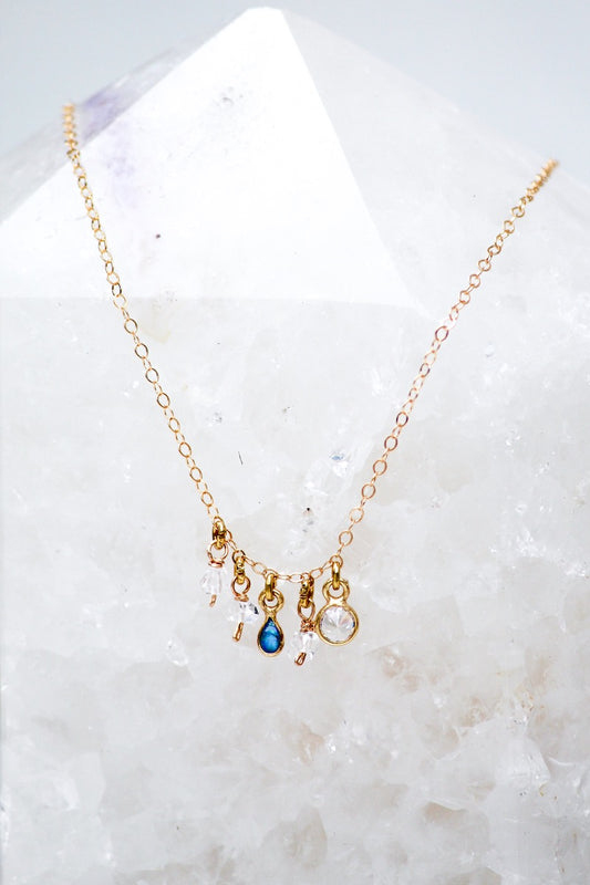 SUNSHOWER TEAL OPAL NECKLACE
