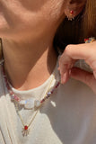 CRYSTALINE NECKLACE- FIRECRAKER ORANGE