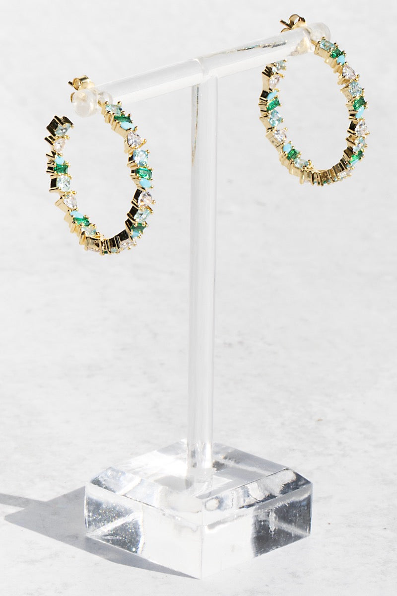 VIENNA MINI HOOPS- TURQUOISE