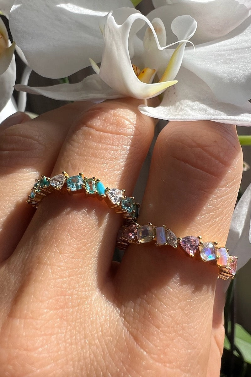 VIENNA MINI RING- PINK OPAL