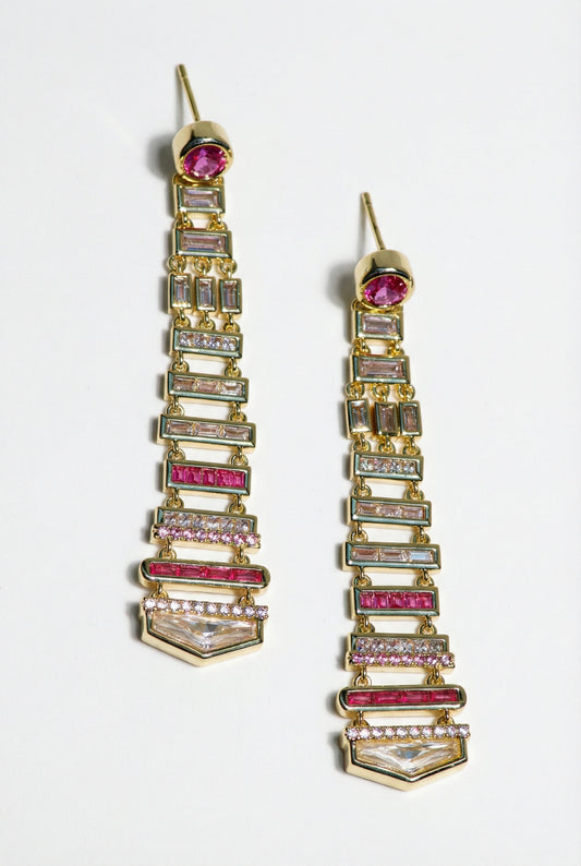 DECO EARRINGS- PINK