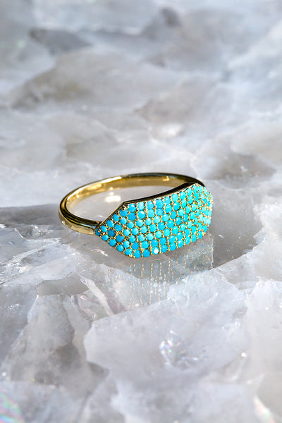 Turquoise gold band hotsell