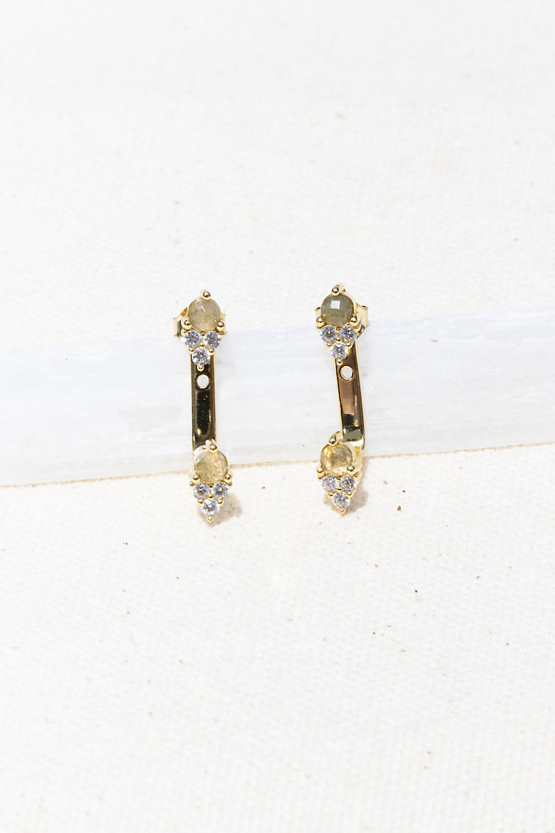 ARIA EAR JACKETS- LABRADORITE