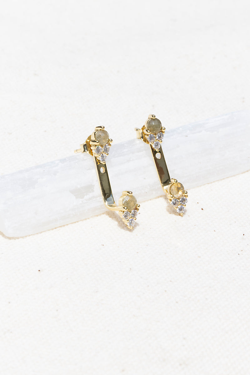 ARIA EAR JACKETS- LABRADORITE
