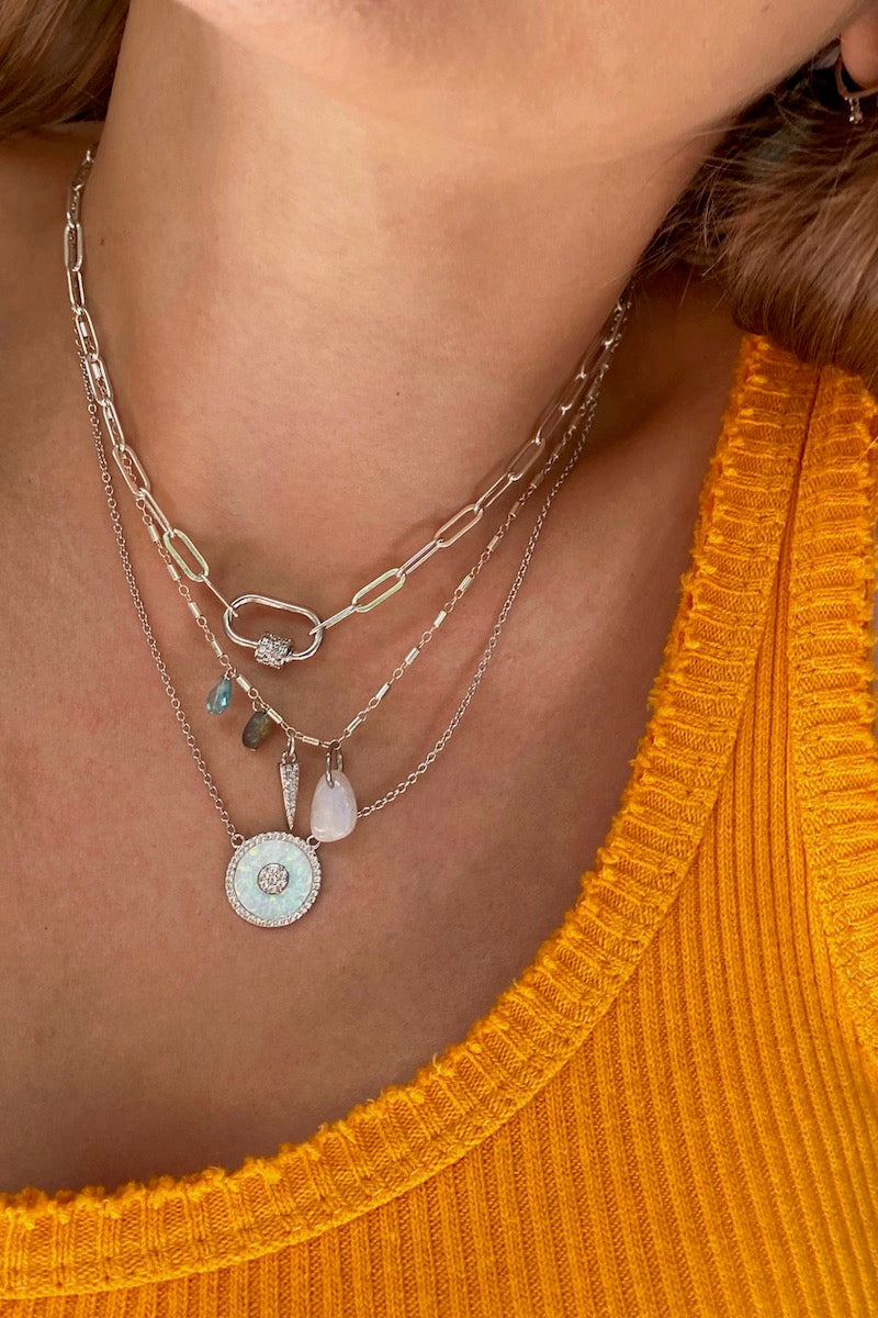 CARABINER NECKLACE- STERLING SILVER