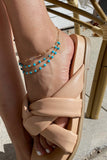 CASCADE ANKLET- TURQUOISE
