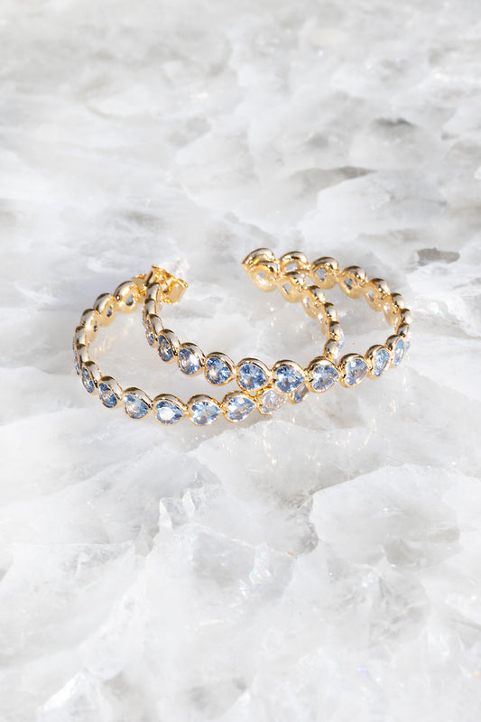 ETERNAL LOVE HOOPS- AQUAMARINE
