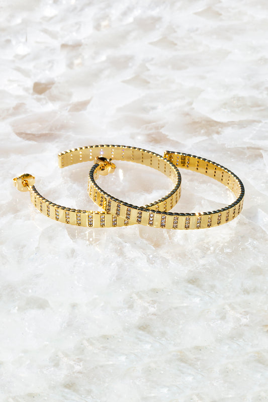 FLASH HOOPS- 14K GOLD VERMEIL