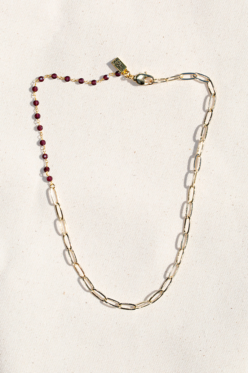 GIA NECKLACE- GARNET