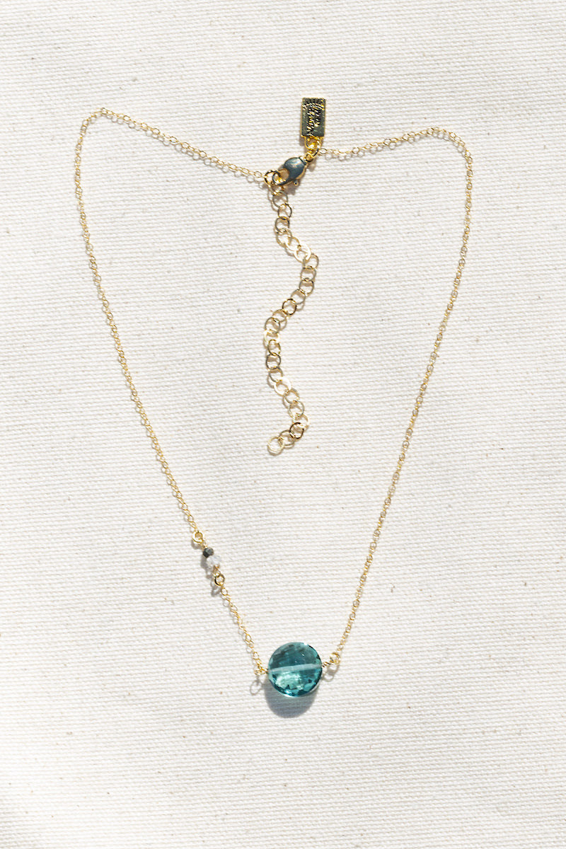 MACARON NECKLACE- AQUAMARINE