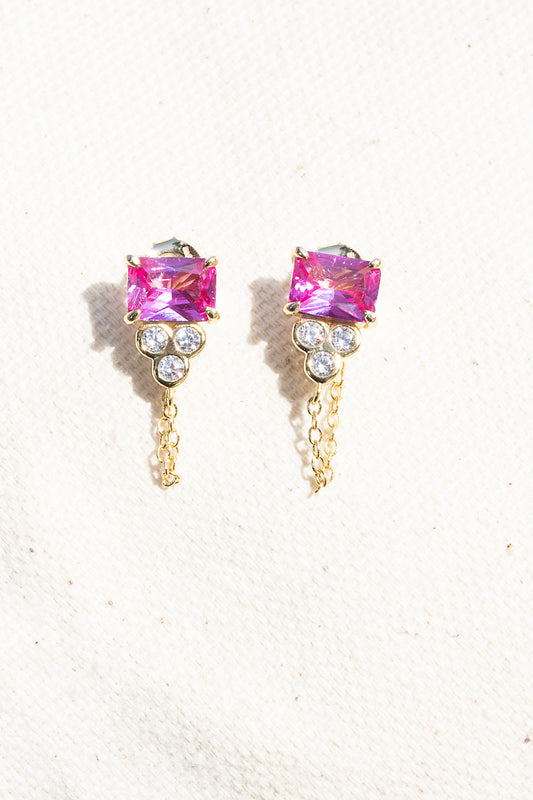 SHIVA EARRINGS- PINK