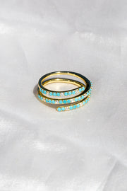 TURQUOISE SPIRAL RING