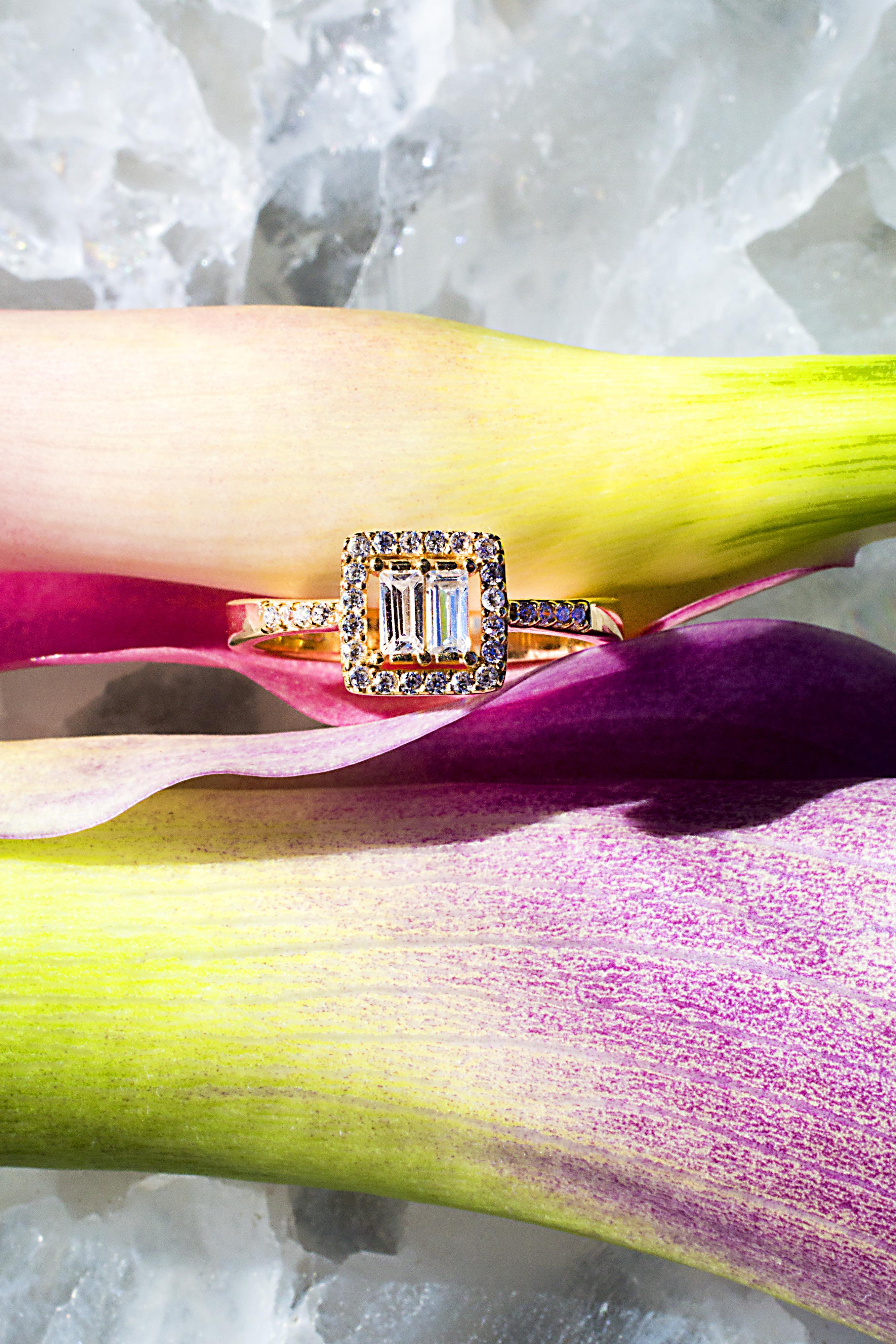 Vintage style deco ring