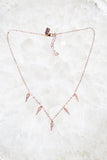 DAZZLE SPIKED NECKLACE- 14K ROSE GOLD VERMEIL