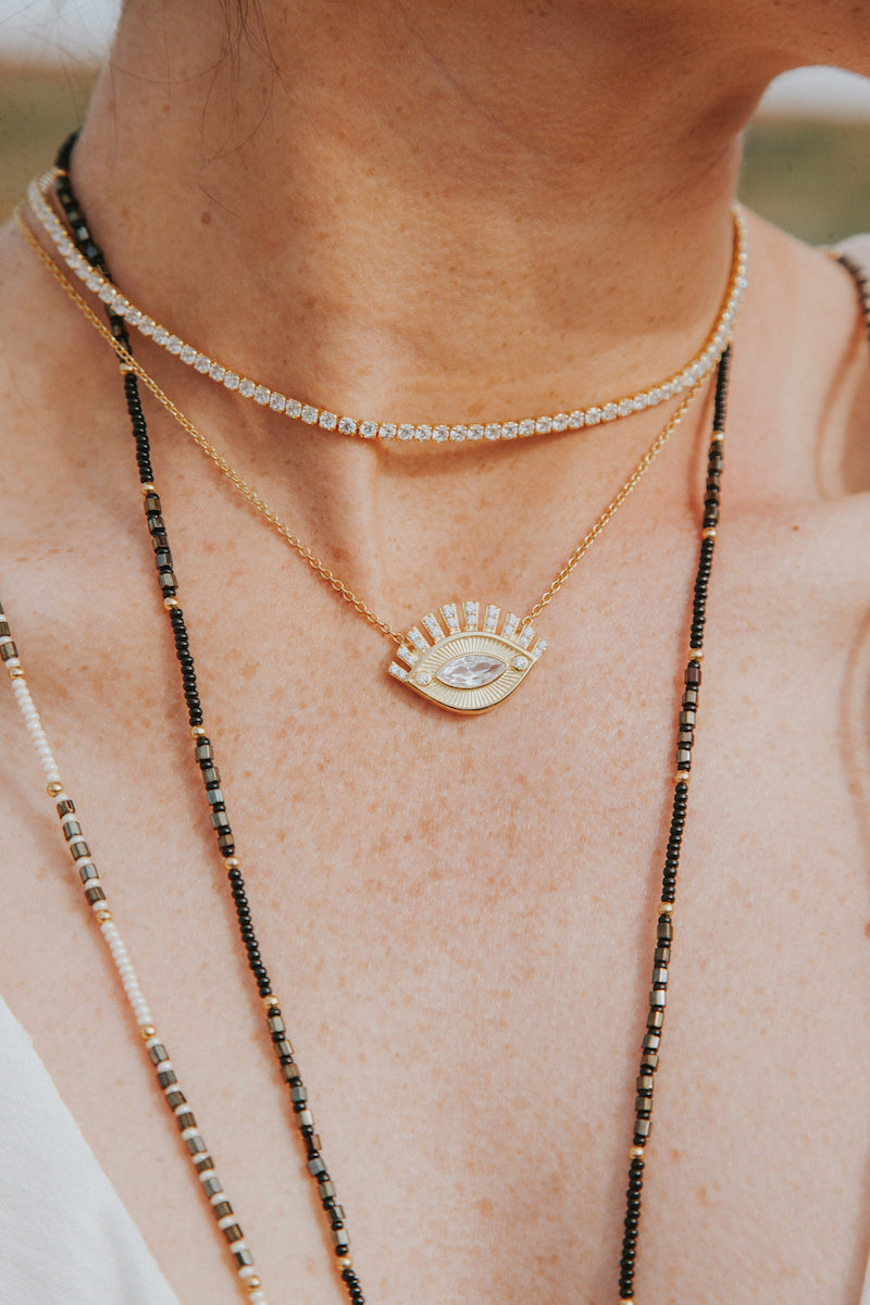 diamond tennis necklace