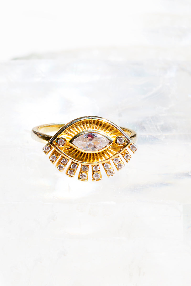 Evil eye amulet ring