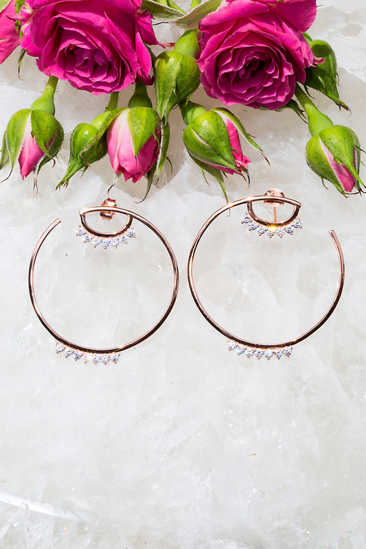 Rose gold circle hoop