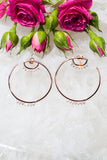 GEMMA HOOPS- 14K ROSE VERMEIL
