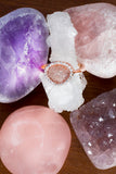 Rose gold pink diamond ring