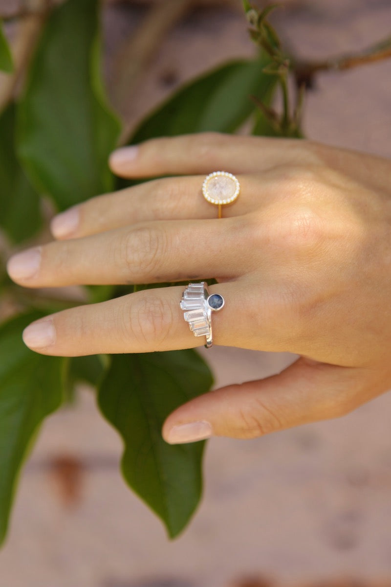 Gold Raw Diamond Ring