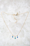 RAINDROPS TRIO NECKLACE- BLUE OPAL