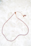 rose gold diamond tennis necklace