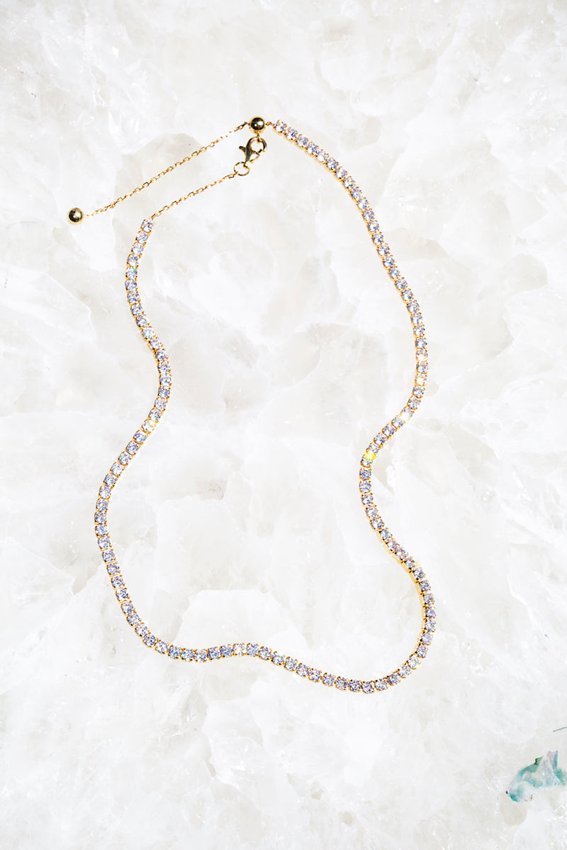 sparkling tennis necklace